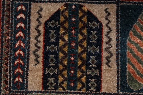 Gabbeh Multicolor Hand Knotted 51 X 71 Area Rug 250-27080 Image 8