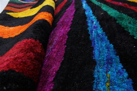 Modern Multicolor Hand Knotted 51 X 72 Area Rug 250-27081 Image 10