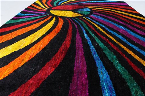 Modern Multicolor Hand Knotted 51 X 72 Area Rug 250-27081 Image 3