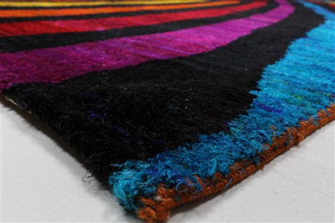 Modern Multicolor Hand Knotted 51 X 72 Area Rug 250-27081 Image 7