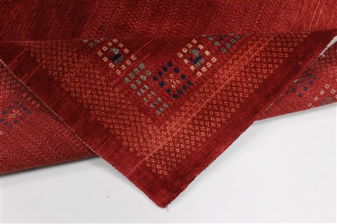 Gabbeh Red Hand Knotted 50 X 66 Area Rug 250-27082 Image 2