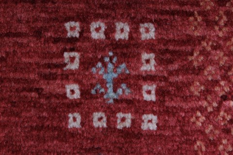 Gabbeh Red Hand Knotted 50 X 66 Area Rug 250-27082 Image 9
