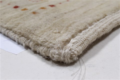 Gabbeh Beige Hand Knotted 48 X 64 Area Rug 250-27084 Image 8
