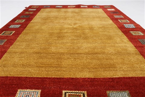 Gabbeh Beige Hand Knotted 50 X 69 Area Rug 250-27086 Image 4