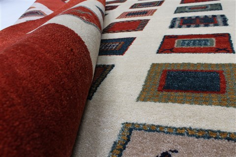 Gabbeh Multicolor Hand Knotted 411 X 66 Area Rug 250-27088 Image 6