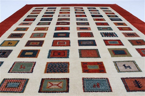 Gabbeh Multicolor Hand Knotted 411 X 66 Area Rug 250-27088 Image 9