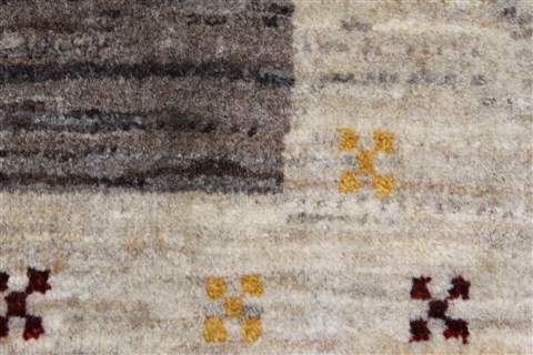 Gabbeh Beige Hand Knotted 49 X 66 Area Rug 250-27089 Image 14
