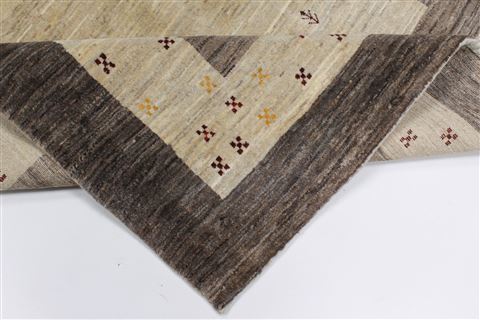 Gabbeh Beige Hand Knotted 49 X 66 Area Rug 250-27089 Image 2