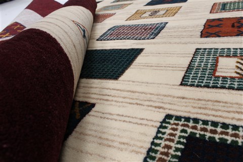Gabbeh Multicolor Hand Knotted 46 X 63 Area Rug 250-27091 Image 2