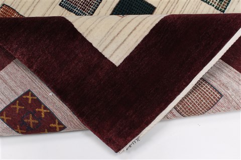 Gabbeh Multicolor Hand Knotted 46 X 63 Area Rug 250-27091 Image 3