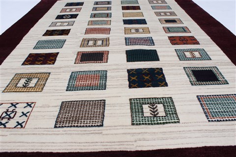 Gabbeh Multicolor Hand Knotted 46 X 63 Area Rug 250-27091 Image 5
