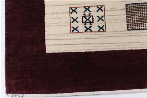 Gabbeh Multicolor Hand Knotted 46 X 63 Area Rug 250-27091 Image 8