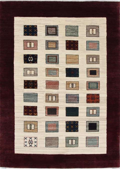 Gabbeh Multicolor Hand Knotted 46 X 63 Area Rug 250-27091 Image 0
