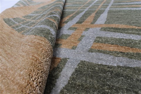 Modern Beige Hand Knotted 49 X 68 Area Rug 250-27093 Image 10