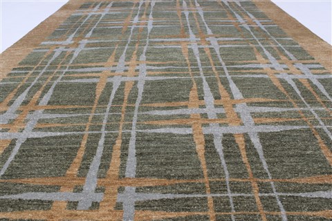 Modern Beige Hand Knotted 49 X 68 Area Rug 250-27093 Image 2
