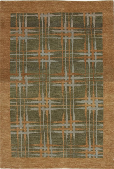 Modern Beige Hand Knotted 49 X 68 Area Rug 250-27093 Image 0