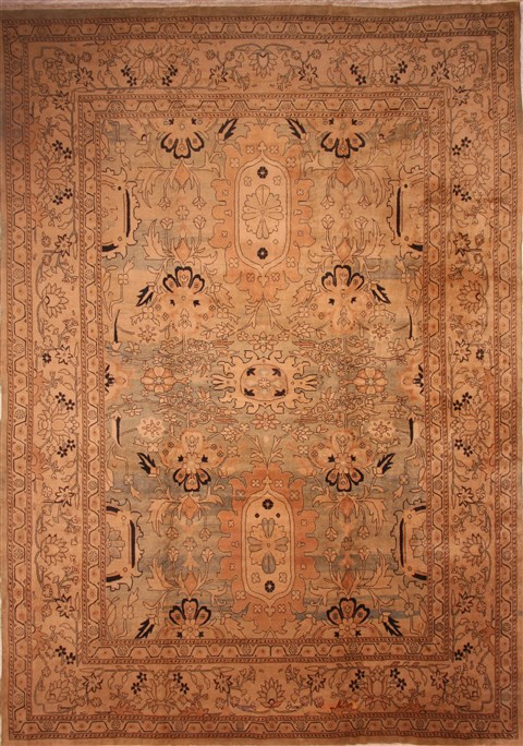 Mahal Beige Hand Knotted 132 X 191 Area Rug 253-27095 Image 0