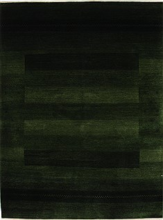 Indian Gabbeh Green Rectangle 5x7 ft Wool Carpet 27096