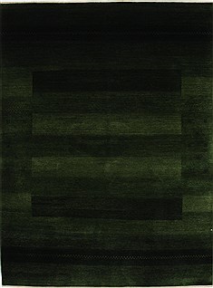 Gabbeh Green Hand Knotted 4'11" X 6'7"  Area Rug 250-27096