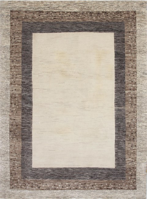 Gabbeh Beige Hand Knotted 57 X 76 Area Rug 250-27099 Image 0