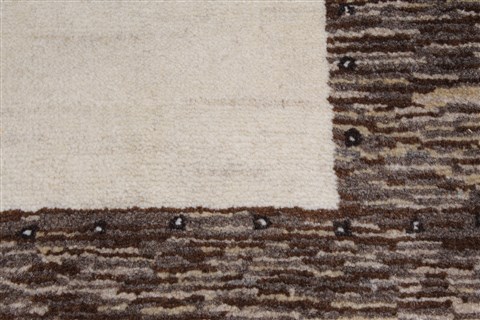 Gabbeh Beige Hand Knotted 57 X 72 Area Rug 250-27100 Image 8