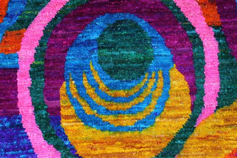 Modern Multicolor Hand Knotted 50 X 73 Area Rug 250-27101 Image 10