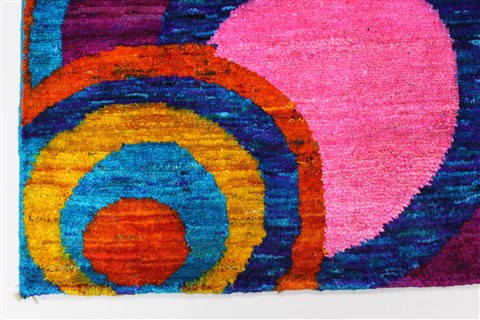 Modern Multicolor Hand Knotted 50 X 73 Area Rug 250-27101 Image 7