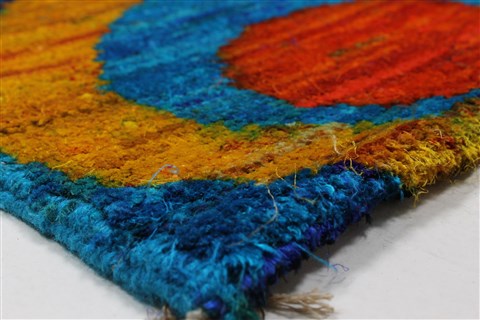 Modern Multicolor Hand Knotted 50 X 73 Area Rug 250-27101 Image 8