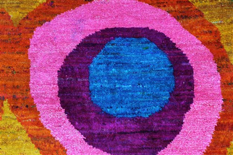 Modern Multicolor Hand Knotted 50 X 73 Area Rug 250-27101 Image 9