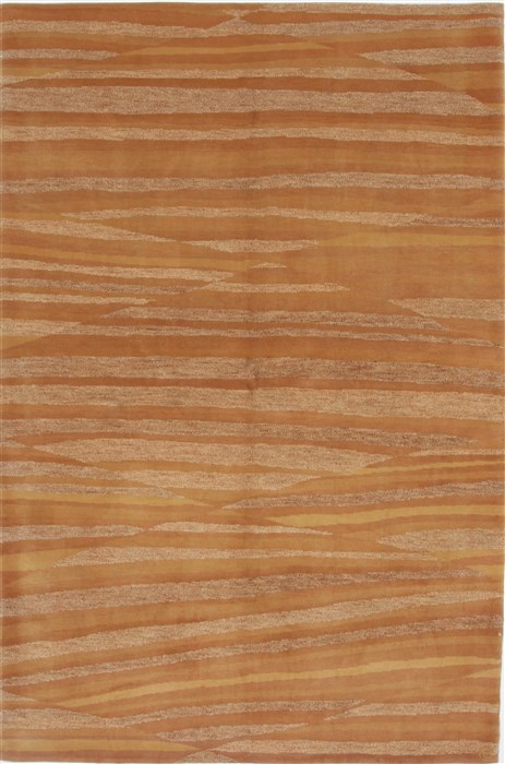 Modern Beige Hand Knotted 50 X 76 Area Rug 250-27105 Image 0
