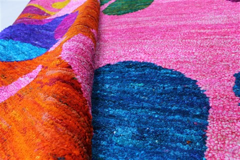 Modern Multicolor Hand Knotted 410 X 69 Area Rug 250-27107 Image 10