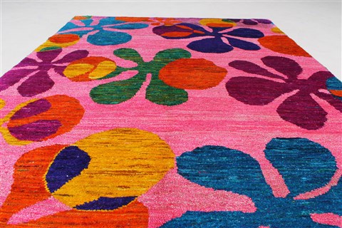 Modern Multicolor Hand Knotted 410 X 69 Area Rug 250-27107 Image 3