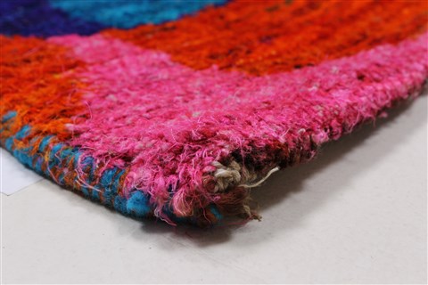 Modern Multicolor Hand Knotted 410 X 69 Area Rug 250-27107 Image 7