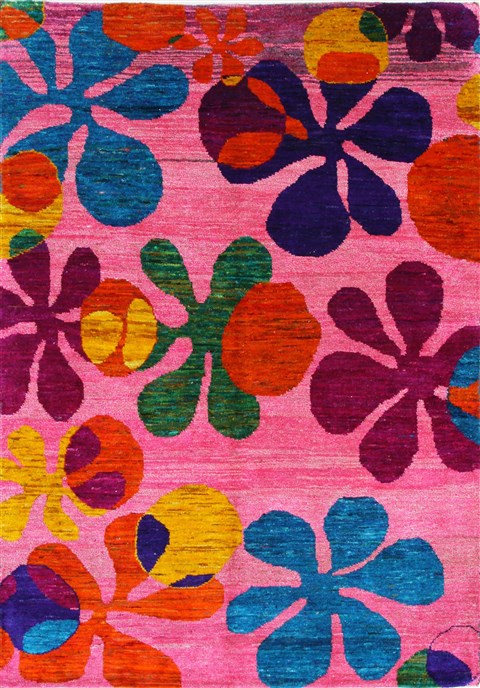 Modern Multicolor Hand Knotted 410 X 69 Area Rug 250-27107 Image 0