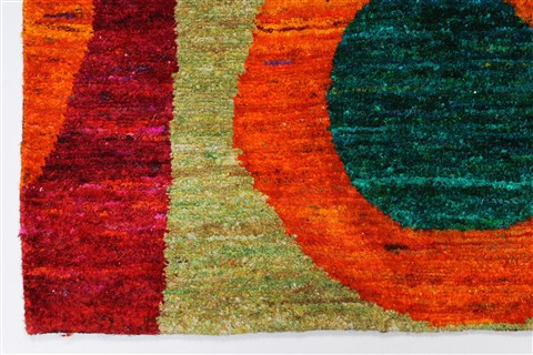 Modern Green Hand Knotted 50 X 74 Area Rug 250-27110 Image 5
