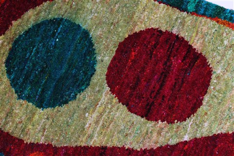 Modern Green Hand Knotted 50 X 74 Area Rug 250-27110 Image 7