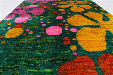 Modern Multicolor Hand Knotted 50 X 71 Area Rug 250-27113 Image 2