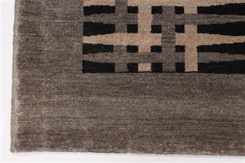 Modern Beige Hand Knotted 48 X 65 Area Rug 250-27115 Image 7