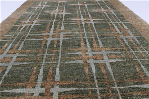 Modern Beige Hand Knotted 49 X 67 Area Rug 250-27116 Image 4