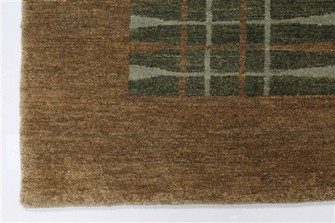Modern Beige Hand Knotted 49 X 67 Area Rug 250-27116 Image 7