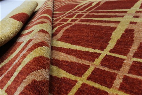 Modern Beige Hand Knotted 48 X 64 Area Rug 250-27117 Image 1