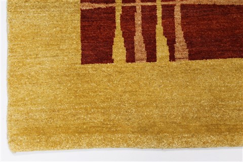Modern Beige Hand Knotted 48 X 64 Area Rug 250-27117 Image 5