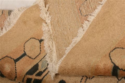 Mahal Beige Hand Knotted 132 X 205 Area Rug 100-27118 Image 3