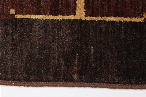Modern Brown Hand Knotted 51 X 610 Area Rug 250-27119 Image 6