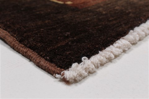 Modern Brown Hand Knotted 51 X 610 Area Rug 250-27119 Image 9