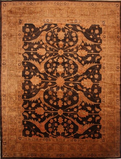Mahal Blue Hand Knotted 135 X 178 Area Rug 100-27120 Image 0