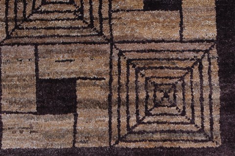 Modern Brown Hand Knotted 60 X 610 Area Rug 250-27121 Image 8
