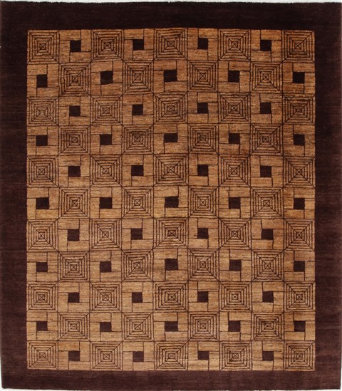 Modern Brown Hand Knotted 60 X 610 Area Rug 250-27121 Image 0