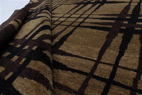 Modern Brown Hand Knotted 46 X 69 Area Rug 250-27123 Image 10