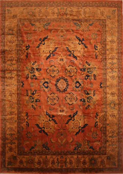 Mahal Beige Hand Knotted 135 X 193 Area Rug 100-27124 Image 0